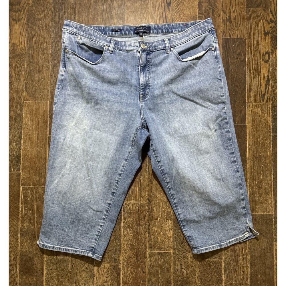 Talbots Capri Jeans Size 18W Pedal Pusher Simply Flattering Collection Blue